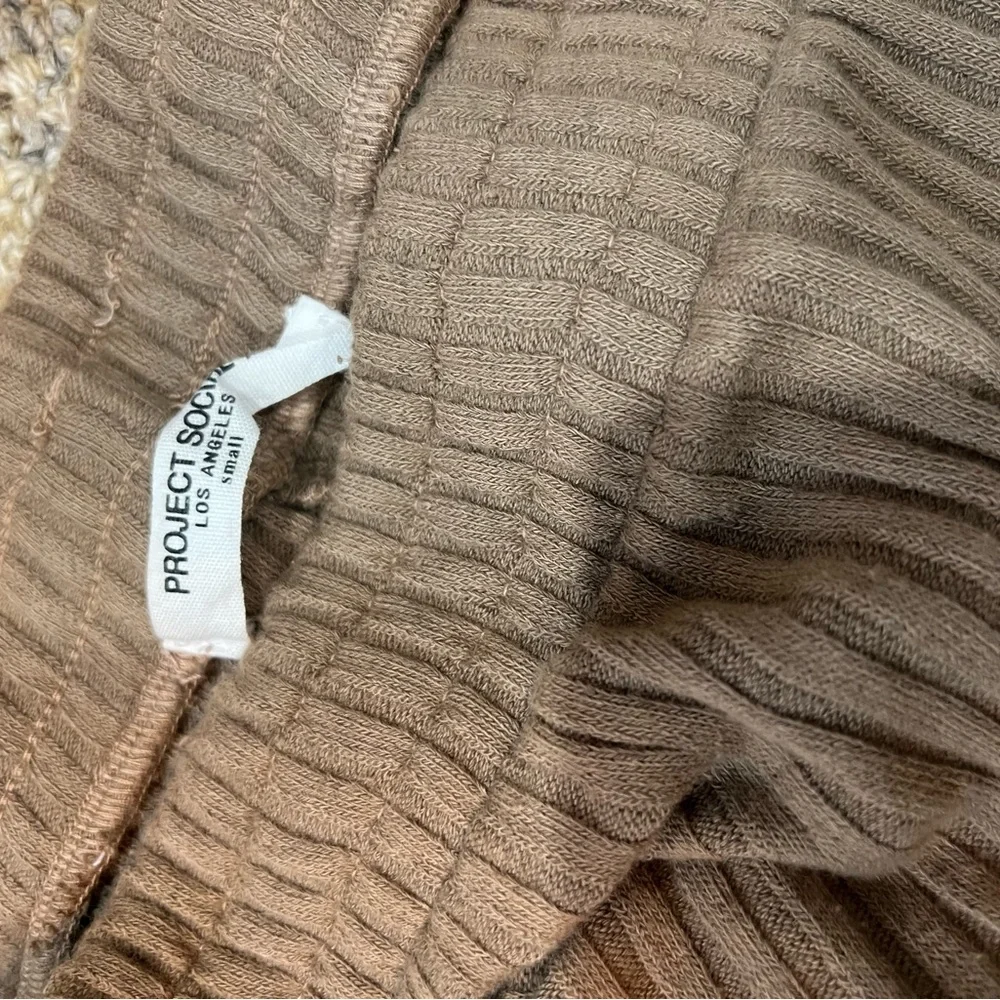 Project Social T Ribbed Tank & Wide-Leg Set in Taupe - Picture 5 of 5